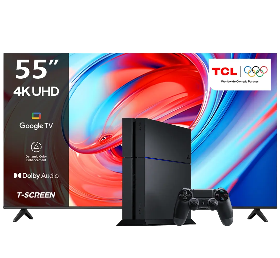 55 Inch TV + PS4