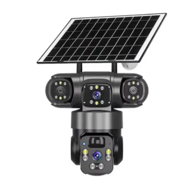 V380 Triple Lens Solar Ptz Camera